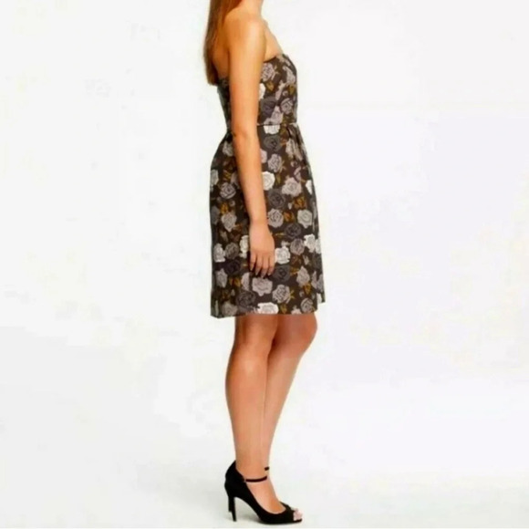 🌻 J.Crew Marielle Dress Solstice Floral in Women's size 6 Strapless Cocktail - Picture 10 of 10